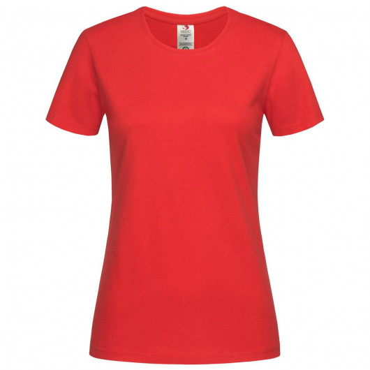 Womens Classic-T Organic Crew Neck Scarlet Red